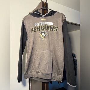 NHL Penguins Black and Gray Hoodie